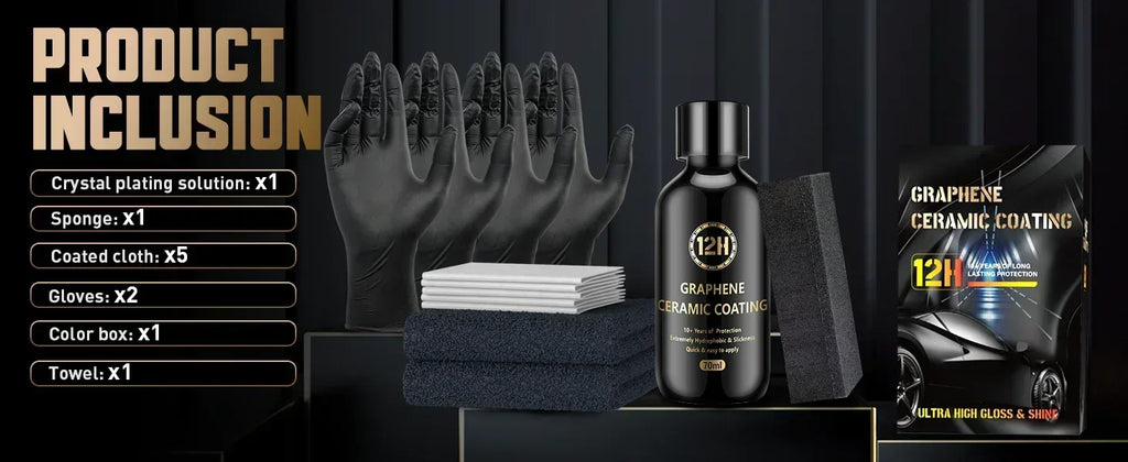 Graphene Ceramic Coating 20H/12H with Self Healing and UV Track Technology Car Detailing Professionals 10+ Years of Protection