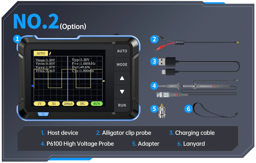 FNIRSI Nuovo DSO510 DSO152 DSO153 Mini Oscilloscopio Digitale Portatile 2 IN 1 48MS/s Larghezza di Banda 10MHz Strumento di Riparazione Elettronica
