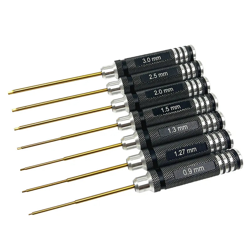 H0.9-3mm inbussleutels 0.9/1.5/2.0/2.5/3mm inbus-schroevendraaiers voor RC Helikopter Drone Vliegtuig Model Reparatie Gereedschap