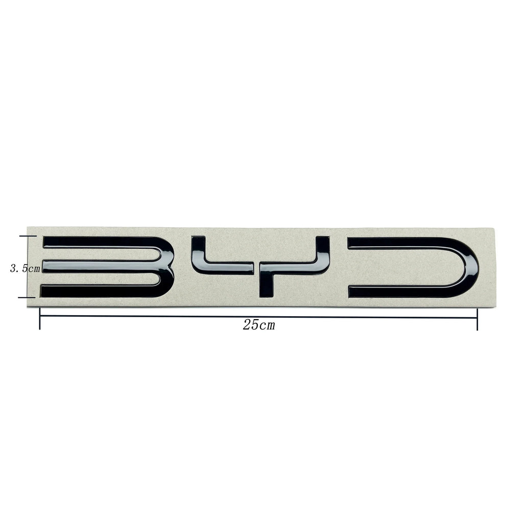 3D ABS Chrome Black Logo Build Your Dreams Emblem Letters Stiker Car Trunk Badge For BYD SEAL SONG Plus ATTO3 SEAL U Accessories