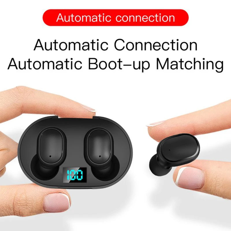 TWS E6S Bluetooth-oortelefoons Draadloze bluetooth-headset Ruisonderdrukkende headsets met microfoon Hoofdtelefoons voor iPhone Xiaomi Redmi A6S