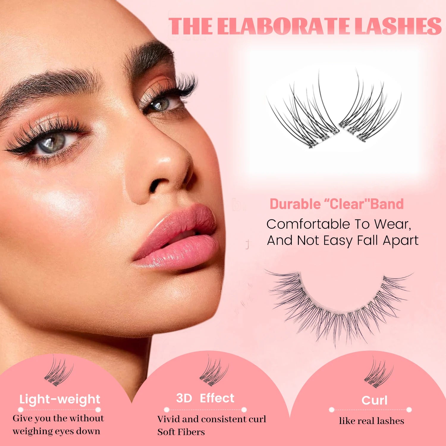 Zelfklevende wimperplukjes, geen lijm nodig, 120 stuks, natuurlijke C-krul zelfklevende wimperextensions, drukwimpers, voorgelijmde wimperplukjes, zelfklevende wimpers