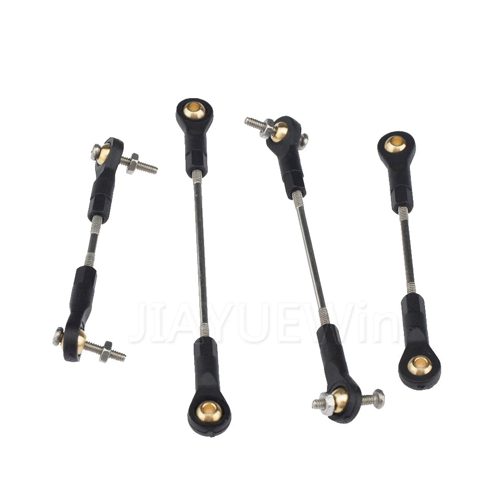 1Pc M2 Stainless Steel Push Rod Linkage + 2Pcs Nylon Rod End Ball Joint Set Assembly for Rc Model Airplane Car Boat