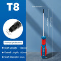 Cacciavite Torx di grado industriale, acciaio legato S2, cacciavite esagonale con foro centrale, T8, T10, T15, T20, T25, T27, T30, T40