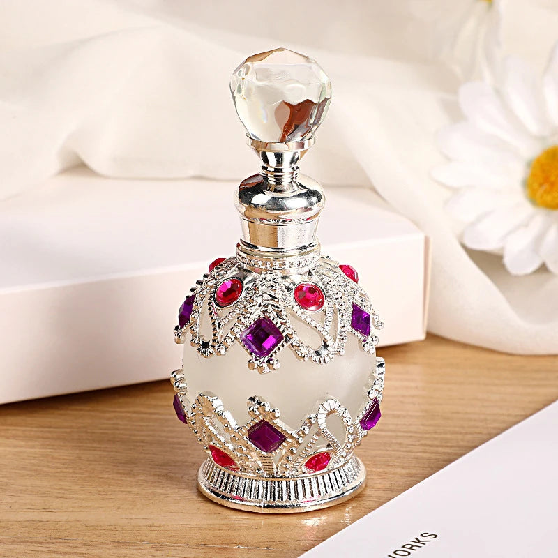 1 STKS Luxe Parfumfles Essentiële Olie Fles 15ml Lege Fles Opbergfles Cadeau Glazen Parfumfles Draagbare Flesjes