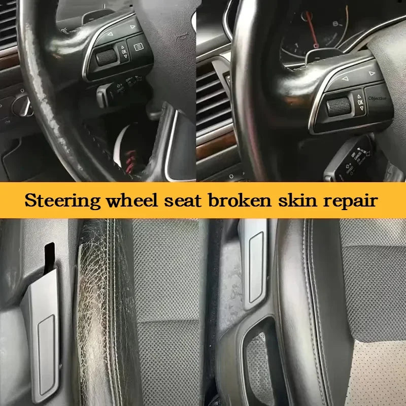 Car Steering Wheel Restoration Paste Black Plastic Parts Coating Enhanced Shine Restores Cracks Remove Scratches And Oxidation