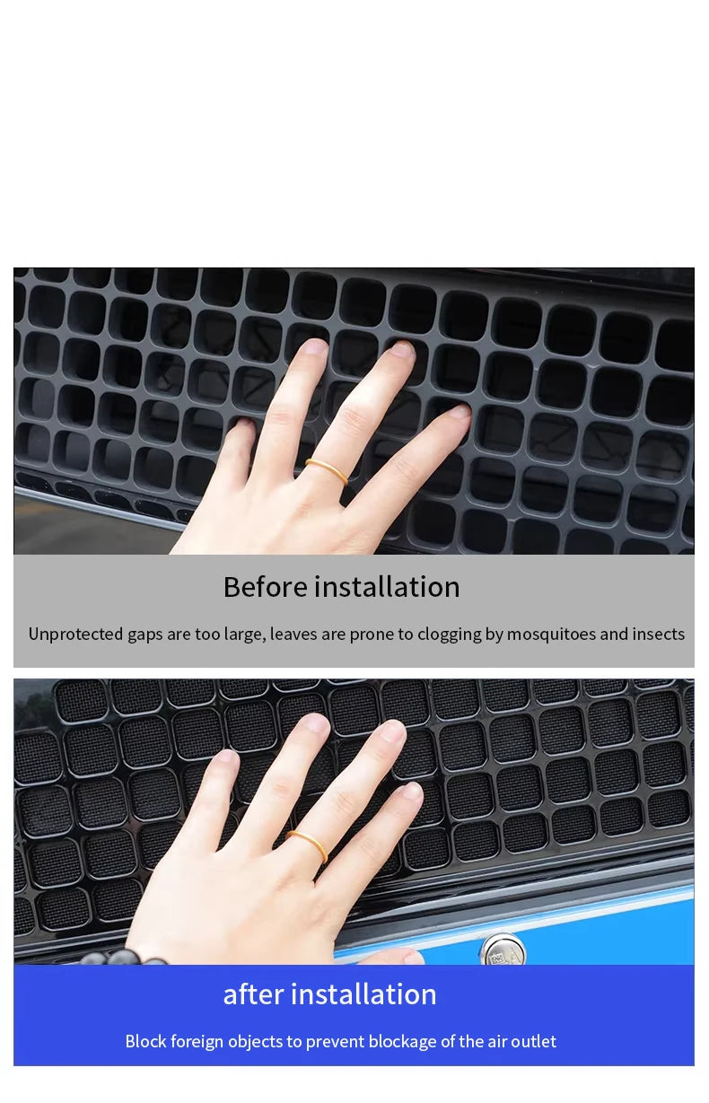9-piece For Land Rover Defender 90 110 130 Water Tank Cover Racing Grid Protective Net Condenser lossless installation Accessory