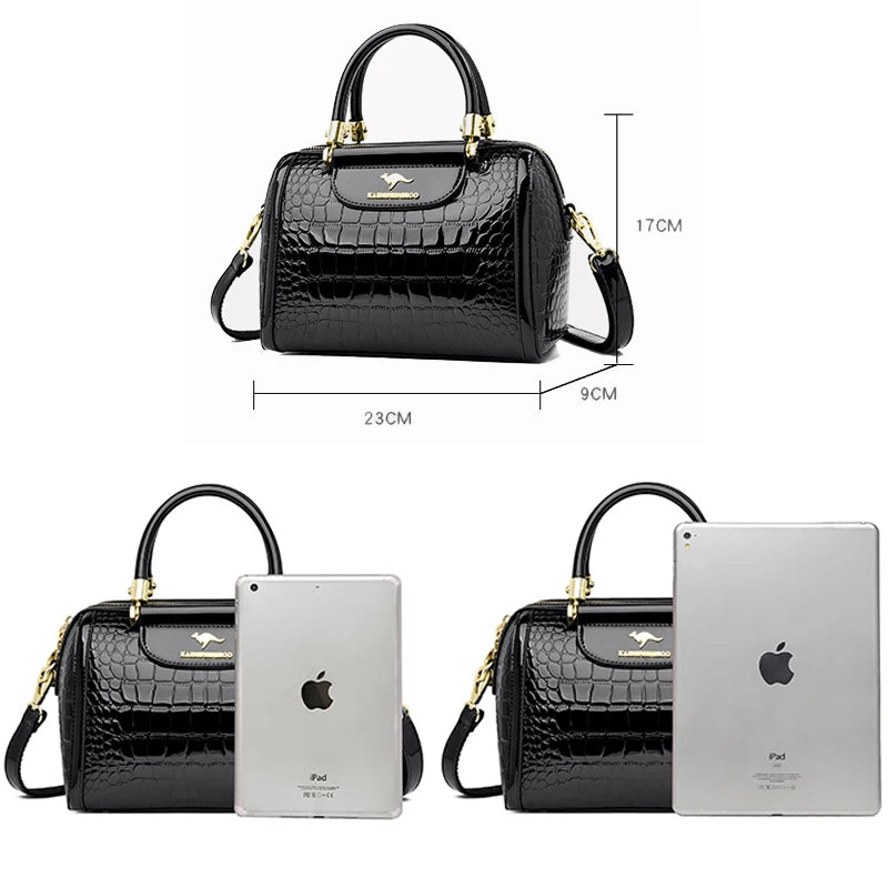 Borsa da donna in pelle di coccodrillo, nuova moda 2024, borse a tracolla da donna di lusso firmate, borsa da ragazza retrò alla moda, portafoglio Bolsas