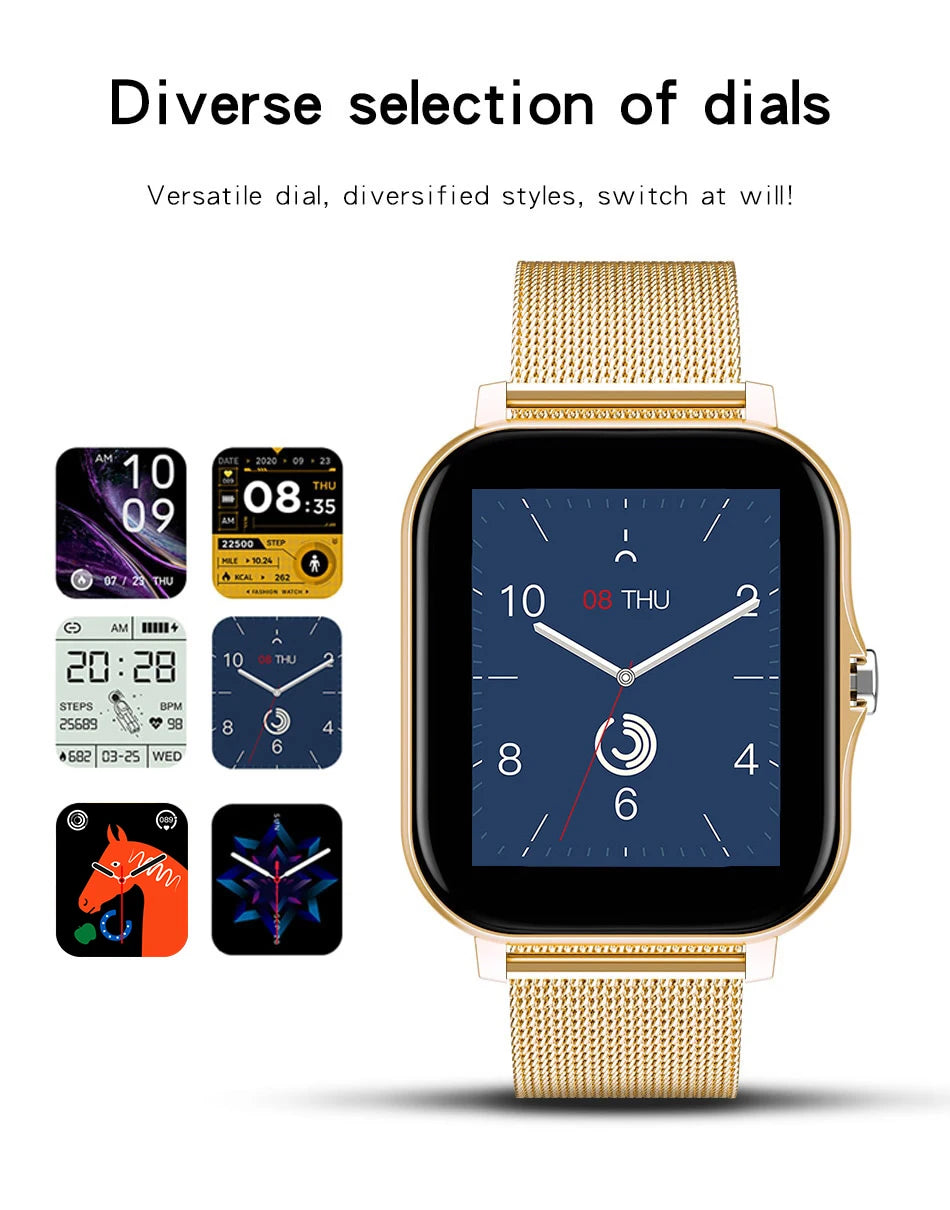 Smartwatch 2023 per telefono Android, schermo a colori da 1,44'', chiamate Bluetooth, monitoraggio ossigeno nel sangue/pressione sanguigna, smartwatch da donna e uomo