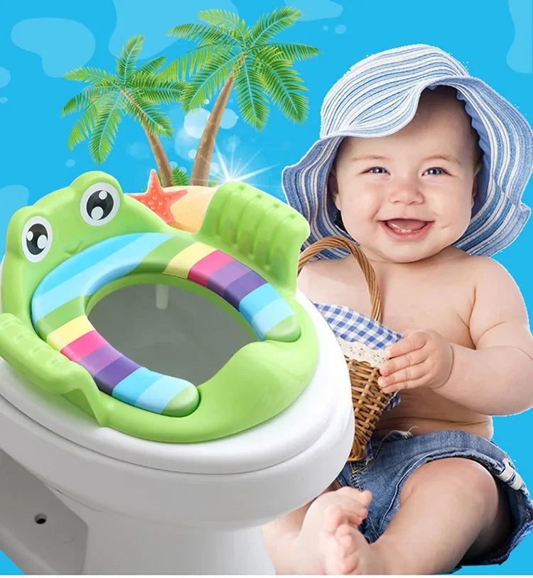 Riduttore per WC per bambini con scaletta, seggiolino da allenamento regolabile, comodo, a forma di cartone animato, per bambini