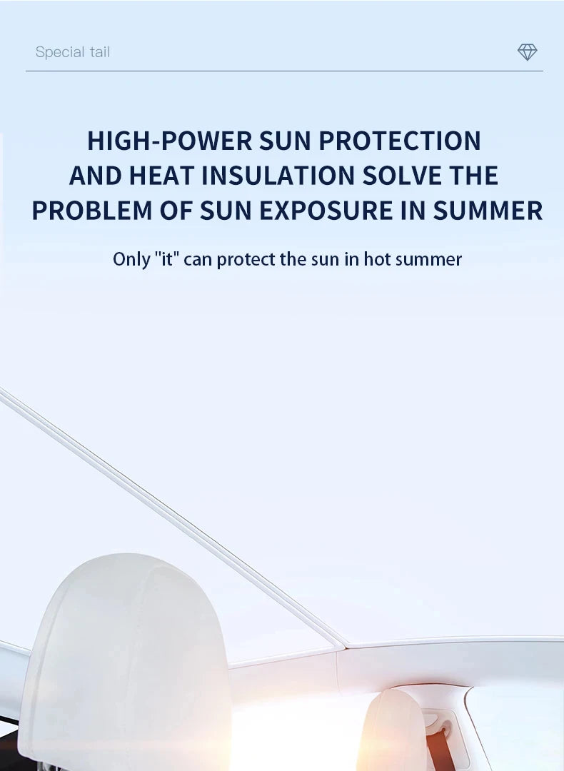 Sunroof Sunshade Cover for Porsche Taycan 2023-Present Nano Heat Insulation Anti-UV Colorful