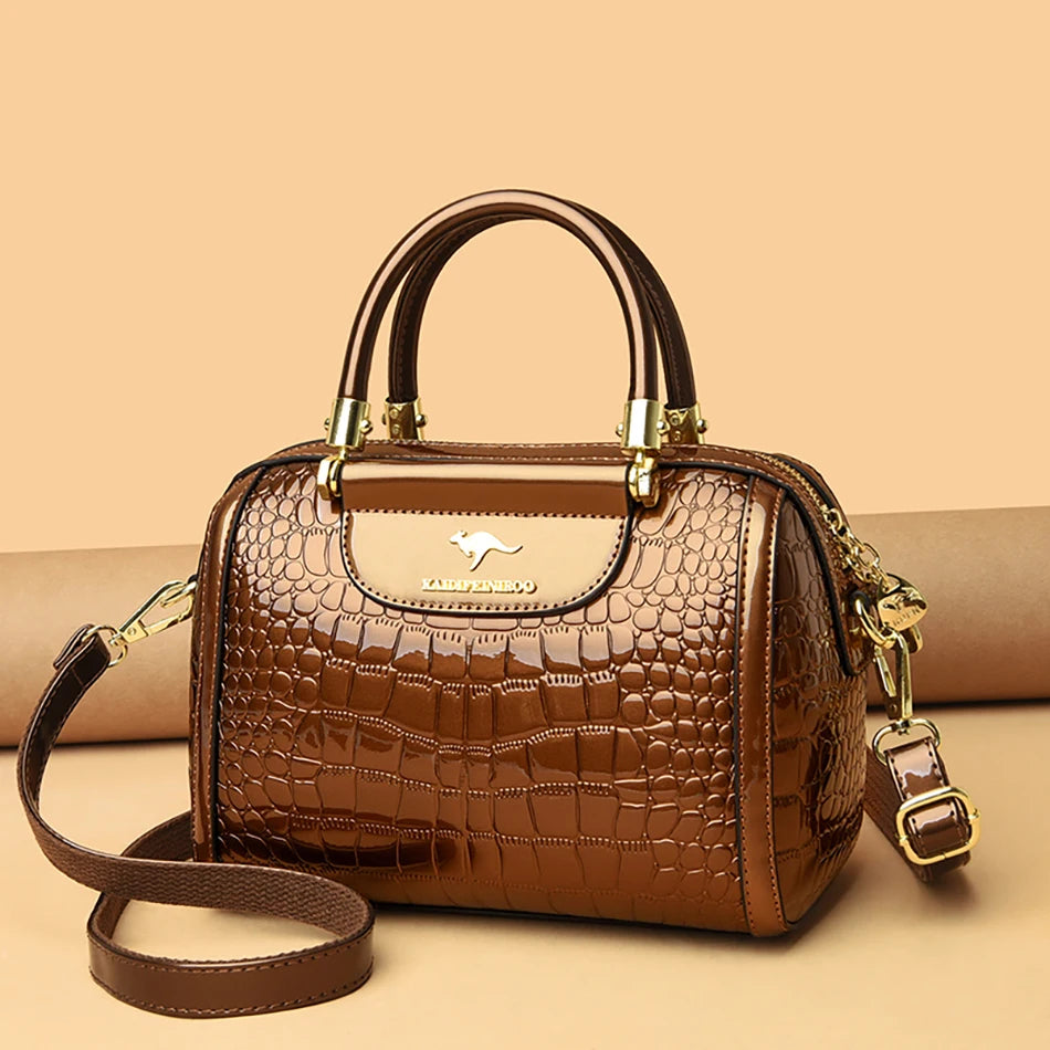 Borsa da donna in pelle di coccodrillo, nuova moda 2024, borse a tracolla da donna di lusso firmate, borsa da ragazza retrò alla moda, portafoglio Bolsas