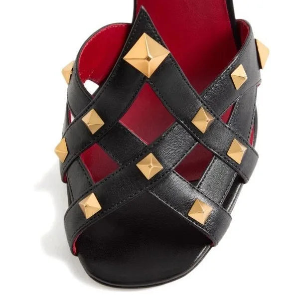 Sandali da donna con tacco alto sottile a bocca di pesce e rivetto a testa rotonda, estate 2026, sandali da donna alla moda per feste, taglie forti