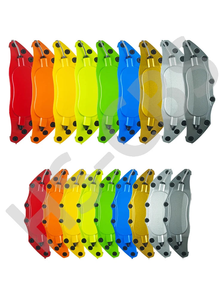 2/4Pcs L/M Metal Car Brake Caliper Cover Stickers Brake Disc Anti Dust Cover Protective Shell Wheel Auto Styling Accessories