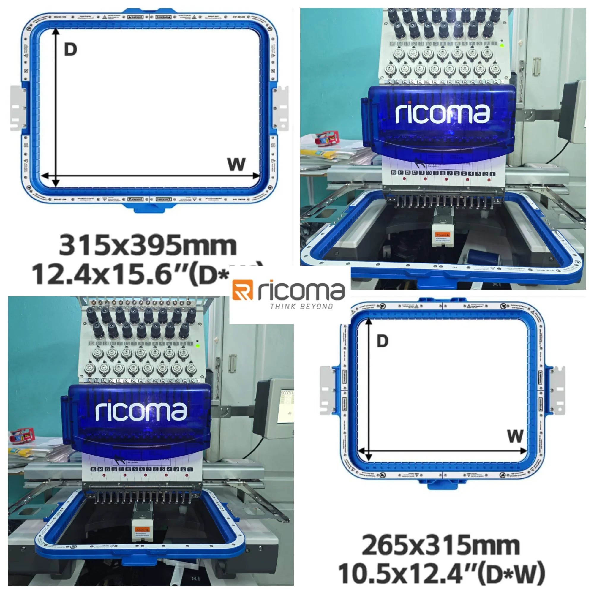 Telai magnetici per Ricoma TC1501 EM1010 MT-1501 ecc. Macchina da ricamo Telaio magnetico Ricoma Mighty Hoop per macchina da ricamo