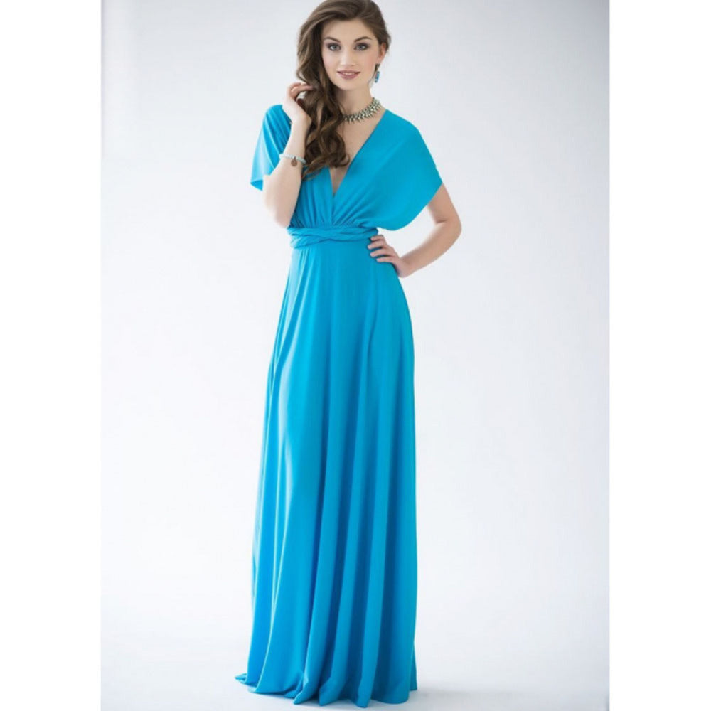Sexy Vrouwen Multiway Wrap Convertible Boho Maxi Club Rode Bandage Lange Jurk Feest Bruidsmeisje Infinity Robe Longue Femme