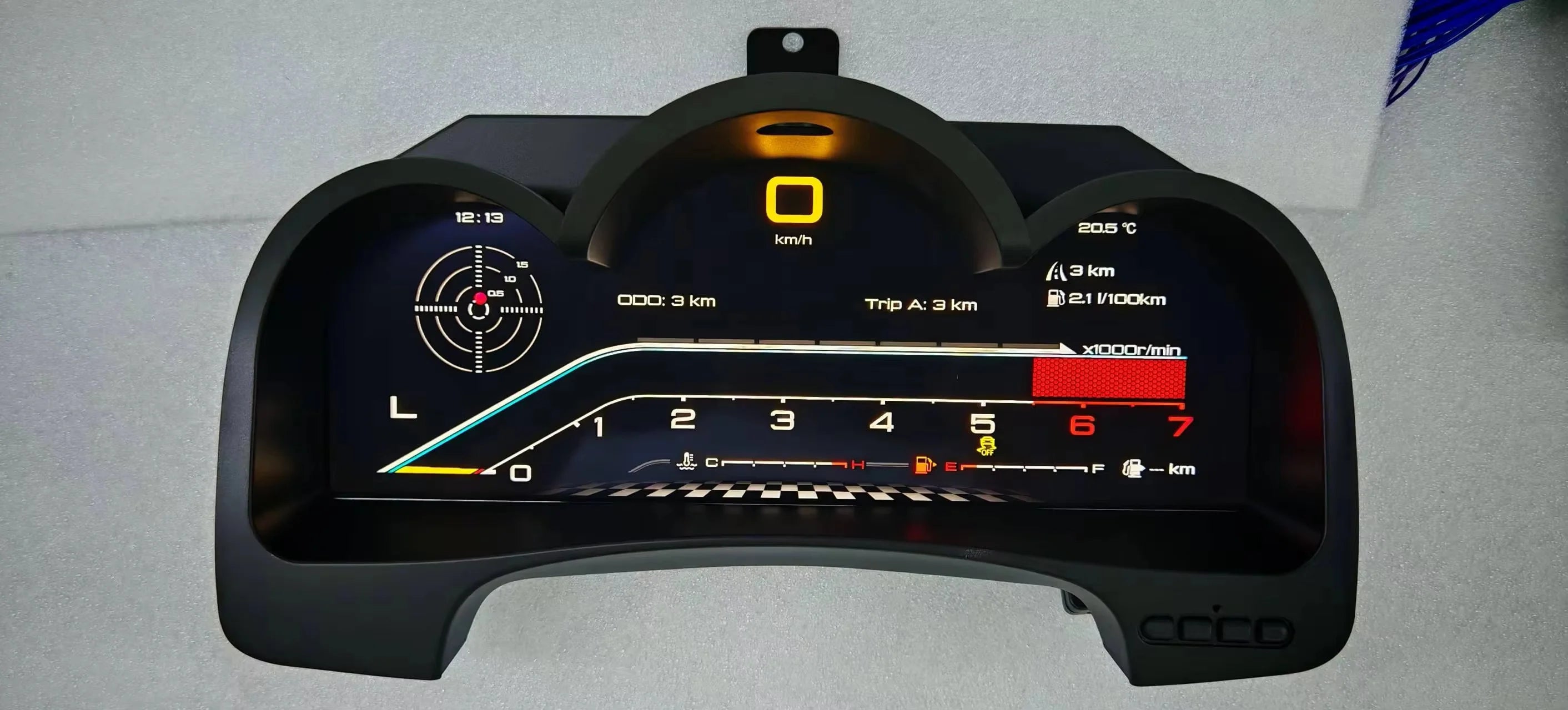12.3 " Car LCD Digital Cluster For Toyota Hilux 2005 ~ 2015 Dashboard Virtual Cockpit Instrument Speed Meter LCD Screen