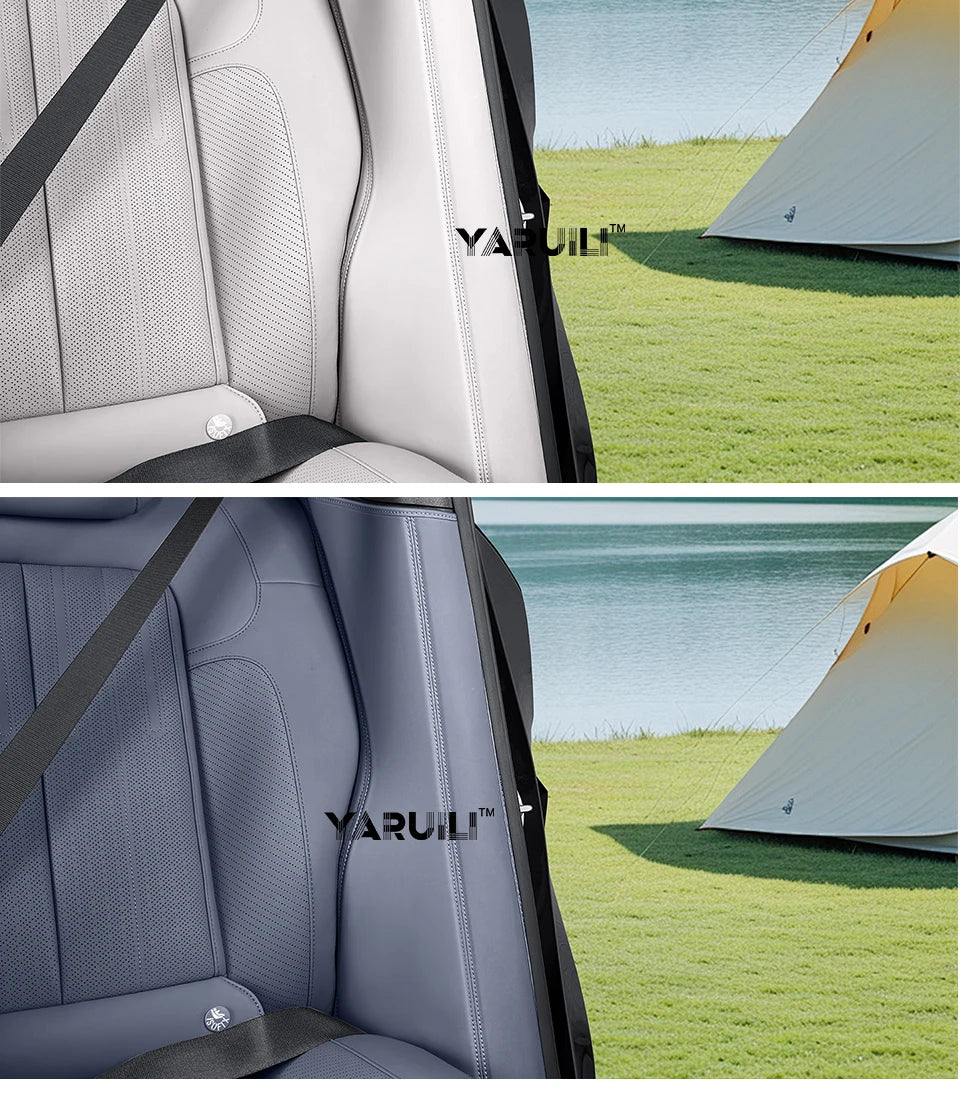 For Byd Leopard 7 2025 2026 Leather Car C Pillar Anti-kick Protective Mat Seat Belt Pad Rear Door Cover Strip