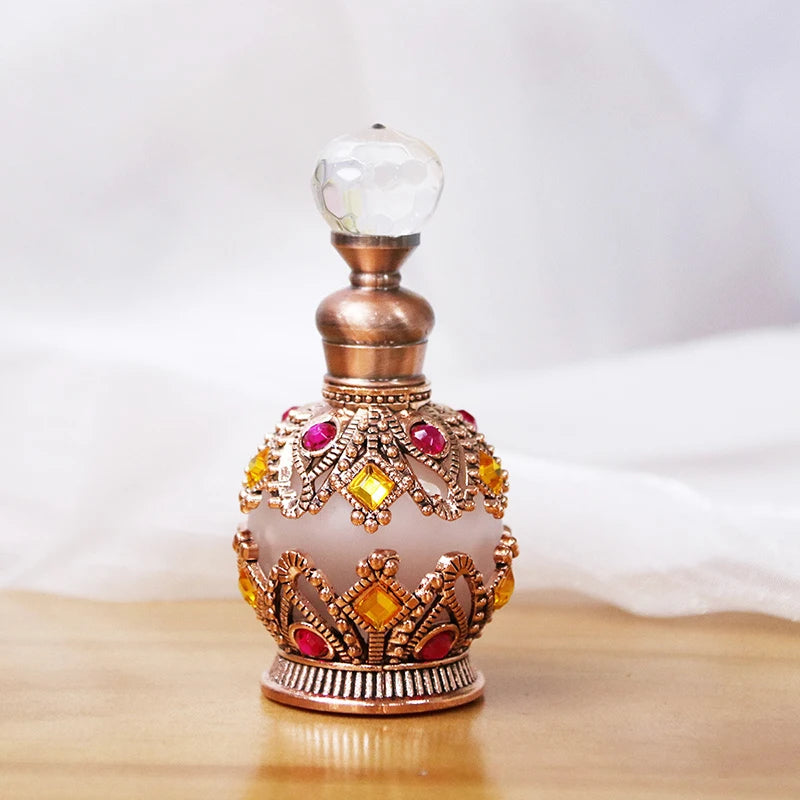 1 STKS Luxe Parfumfles Essentiële Olie Fles 15ml Lege Fles Opbergfles Cadeau Glazen Parfumfles Draagbare Flesjes