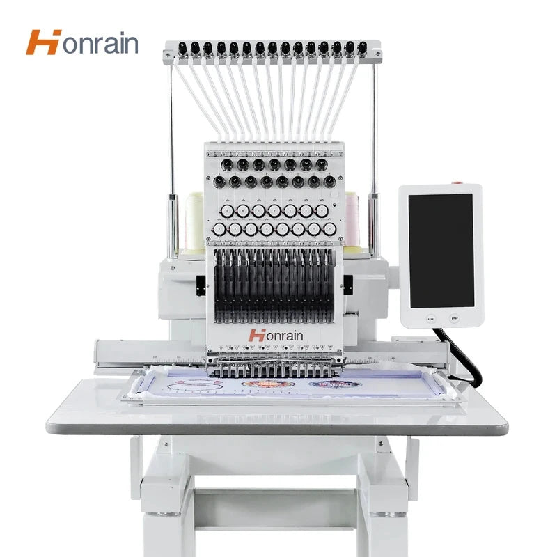 Macchina da ricamo computerizzata a testa singola multifunzione ad alta velocità per ricamo su piano, cappelli e capi pre-confezionati, direttamente dalla fabbrica
