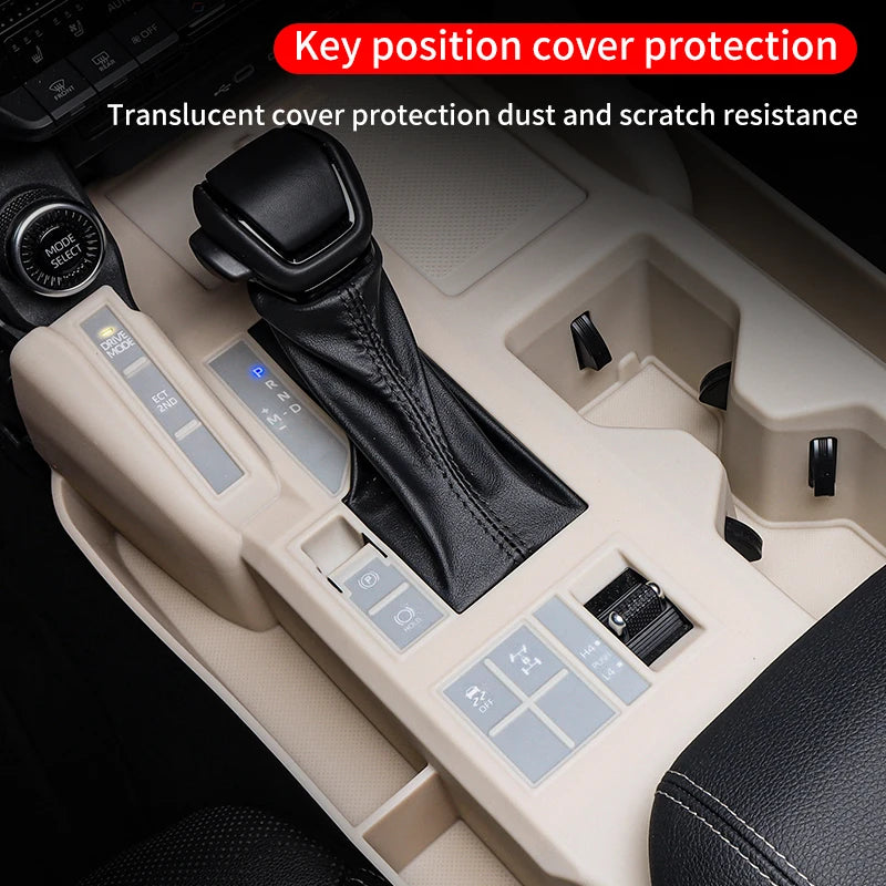 For Toyota Land Cruiser Prado LC250 250 J250 2024-2026 Center Console Silicone Cover Anti-Scratch Anti-Dust Perfect Fit Interior
