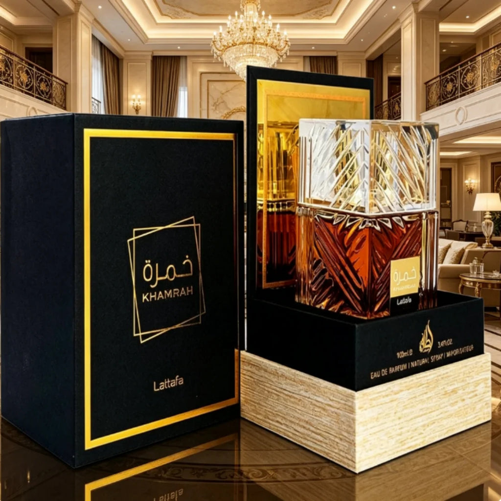 Profumo di lusso Lattaka Khamrah 100 ml, unisex. Profumo arabo a lunga durata, note speziate. Una fragranza carismatica per tutti, ideale come regalo ed elegante decorazione.