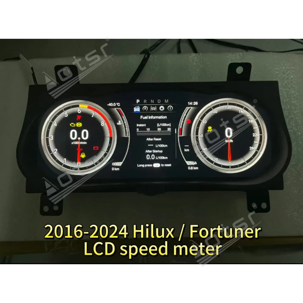 12.3 Inch Car LCD Digital Cluster For Toyota Hilux 2016-2024 Dashboard Virtual Cockpit Instrument Auto Speed Meter Ai Screen