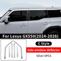 Window Deflectors for Toyota Land Cruiser 250 Prado LC250 2024 2025 1958 Rain Guards Upgrade Decoration Accessories Lexus GX550