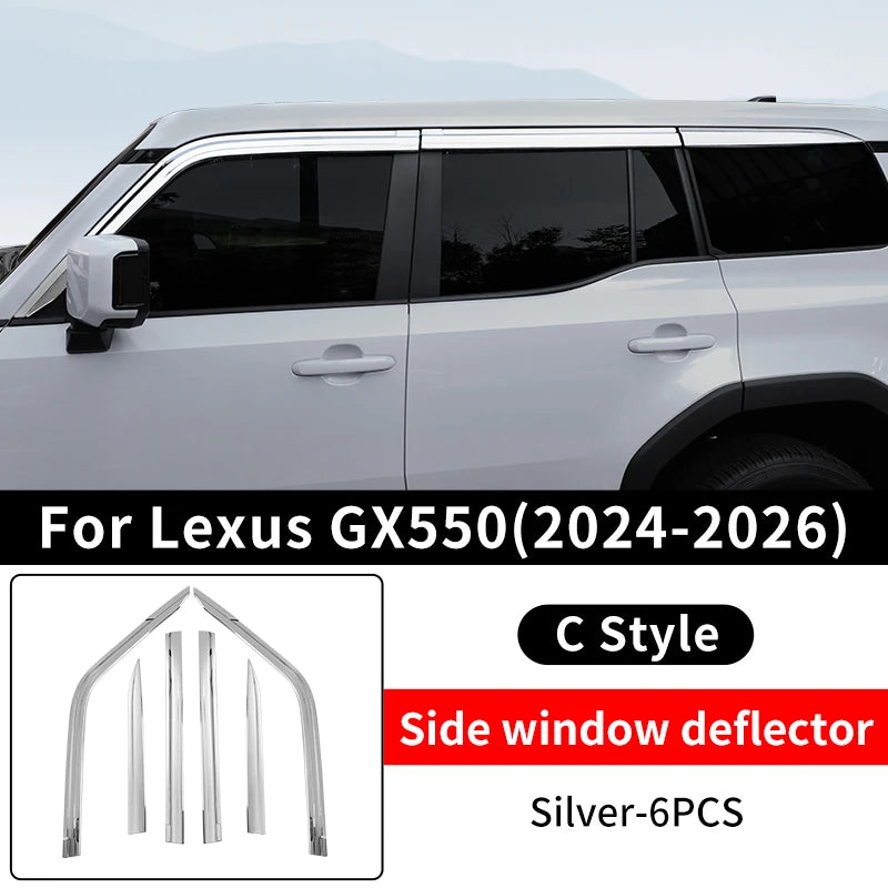 Window Deflectors for Toyota Land Cruiser 250 Prado LC250 2024 2025 1958 Rain Guards Upgrade Decoration Accessories Lexus GX550
