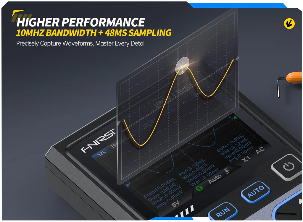 FNIRSI Nuovo DSO-TC4 DSO-TC3 Oscilloscopio Digitale Portatile 3 in 1 Tester Transistor Generatore di Segnale Strumenti di Test Elettronici Portatili