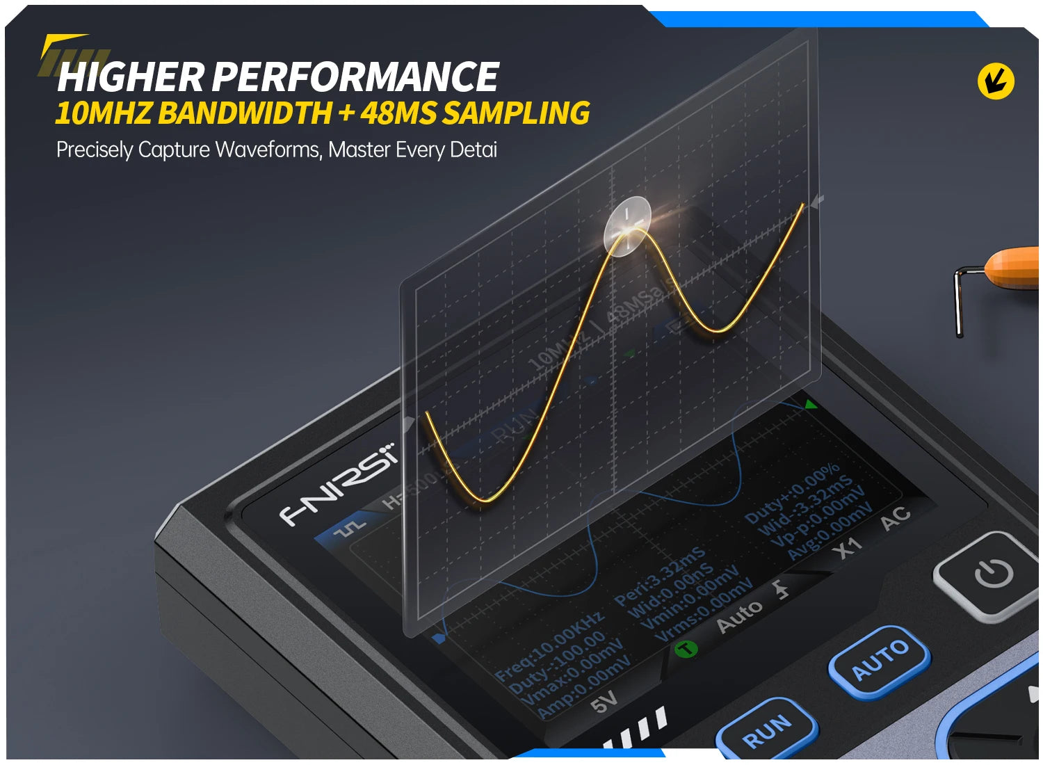 FNIRSI Nuovo DSO-TC4 DSO-TC3 Oscilloscopio Digitale Portatile 3 in 1 Tester Transistor Generatore di Segnale Strumenti di Test Elettronici Portatili