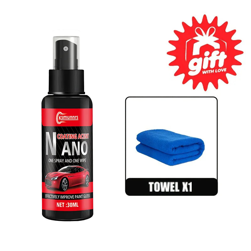 Car Paint Crystal Coating Spray, Paint Surface Brightening and Repairing Agent, Single-Layer Application, Quickly Enhances Gloss
