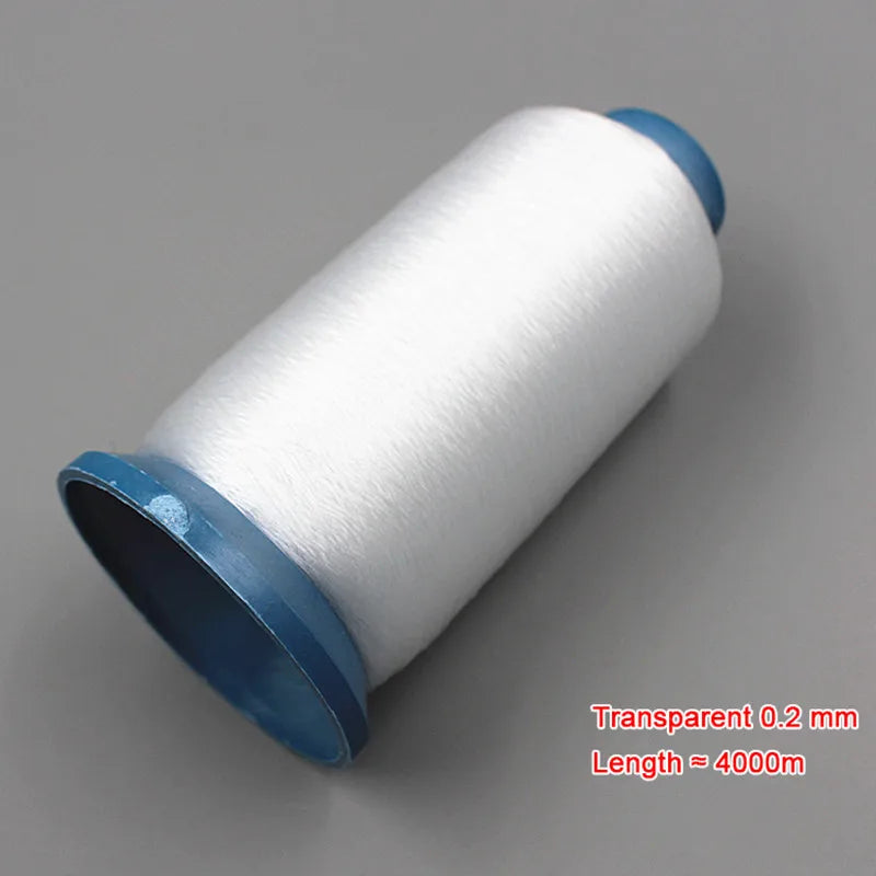 Filo trasparente per macchina da cucire da 4500 metri per colletto applicato a mano, filo di nylon invisibile da tavolo, accessori per cucito