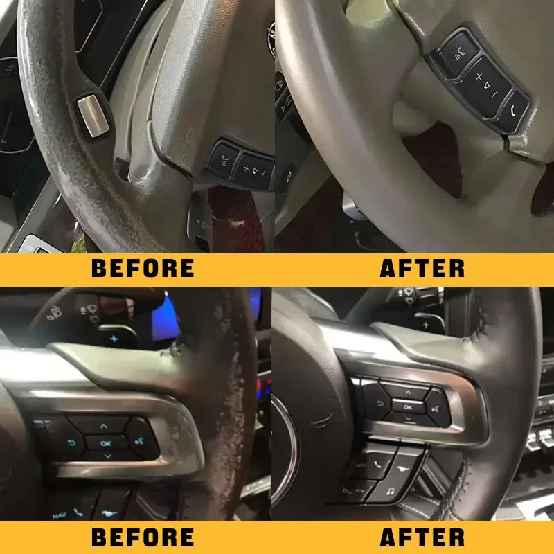 Car Steering Wheel Restoration Paste Black Plastic Parts Coating Enhanced Shine Restores Cracks Remove Scratches And Oxidation