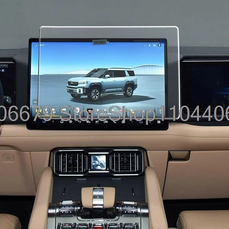Car interior For DENZA B8 Leopard 8 2025  2026 17.3 inch Car gps Navigation 12.3 inch instrument Tempered glass Protector﻿﻿﻿