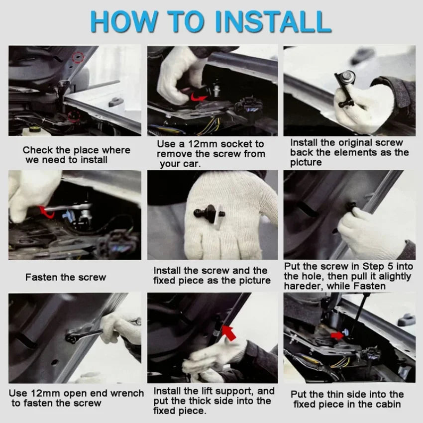 2PCS Front Bonnet Hood Lift Support Shock Gas Struts Bar For Nissan Patrol Y61 Y62 GU UTE Wagon 1997-2018 Car Accessories