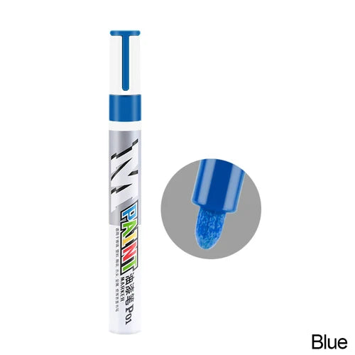 White Waterproof Cars Wheel Tire Oily Mark Pen Auto Rubber Tyre Paint Pen Cd Metal Permanent Paint Marker Graffiti Touch Up