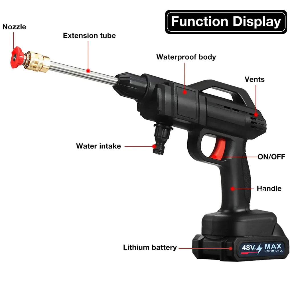 Idropulitrice a batteria da 50 BAR, pistola a spruzzo ad alta pressione da 1500W, utensile elettrico per batteria Makita 21V