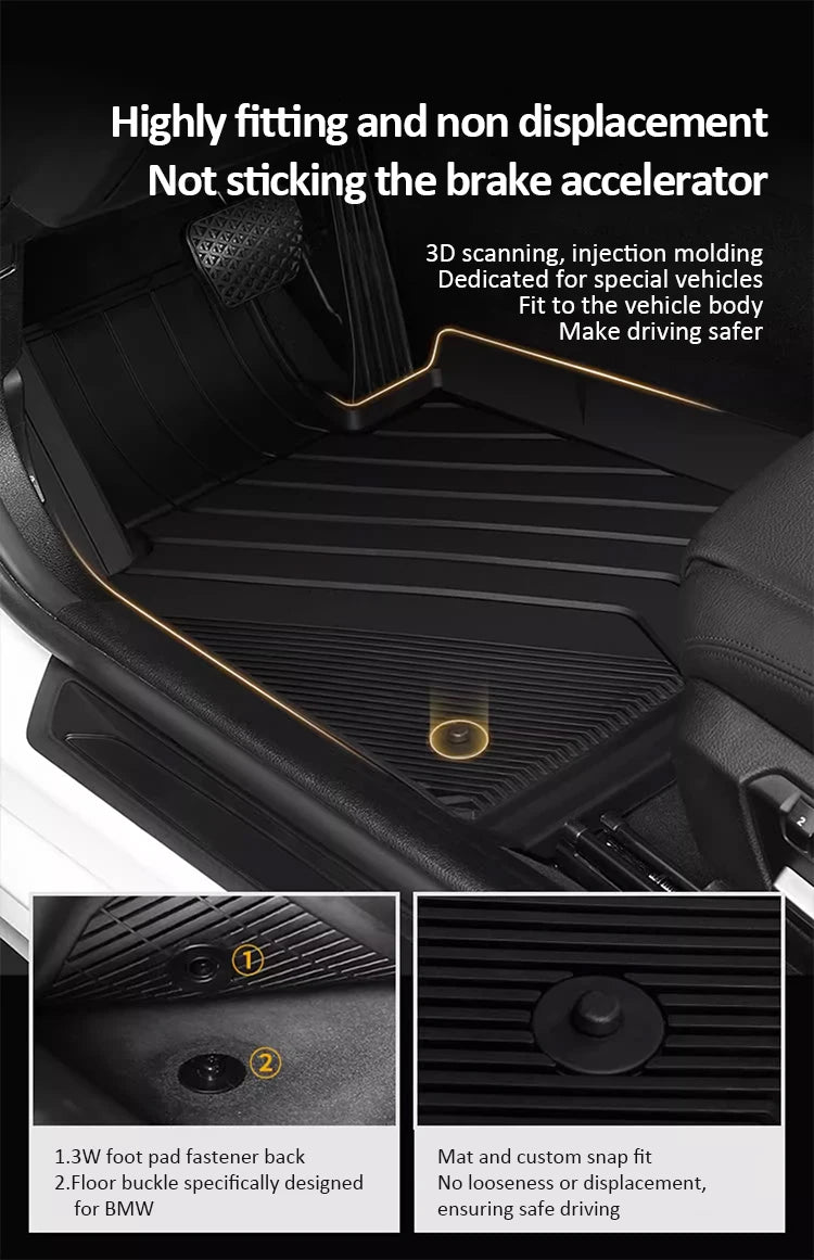 LHD Car Foot Pads For BYD Ti7 Fangchengbao Leopard 7 2025 2026 2027 Accessories TPE Auto Floor Mats All Weather Waterproof Mat