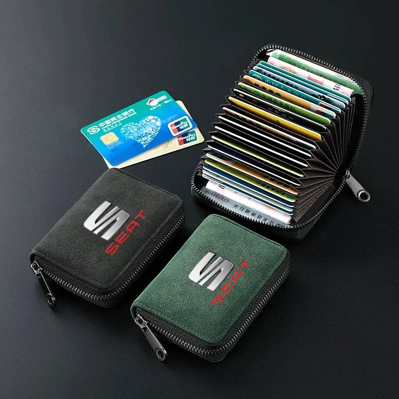 Borsa per carte multifunzionale Porta carte di credito Portafogli con cerniera Porta carte Borsa portachiavi per MG MG6 3 5 7 TF ZR ZS HS GS GT RX5 RX8