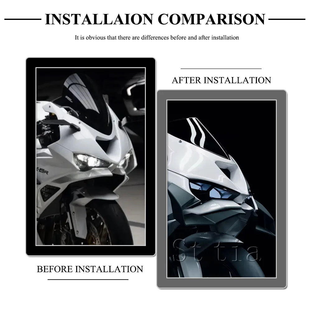 For Kawasaki ZX6R ZX 6R ZX-6R 2024 2025 2026 Motorcycle Side Winglet Front Spoiler Wing Fairing Fixed Lower lip Wing Aerodynamic