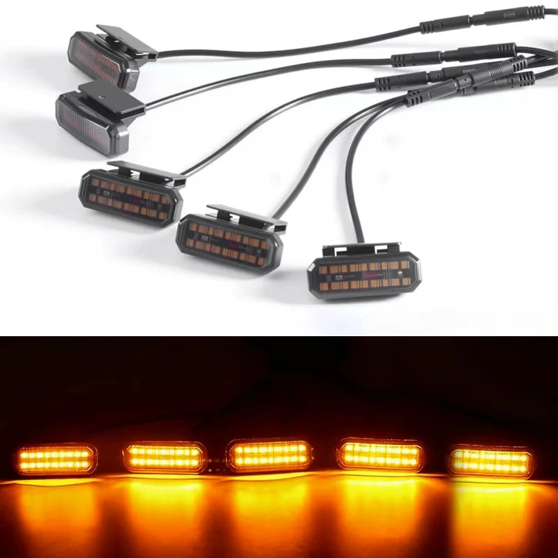 18LED Front Grille Light FOR BYD LEOPARD 8 DENZA B8 Car Daytime Running Light Wheel Eyebrow Lamp For Pickup Offroad 12V