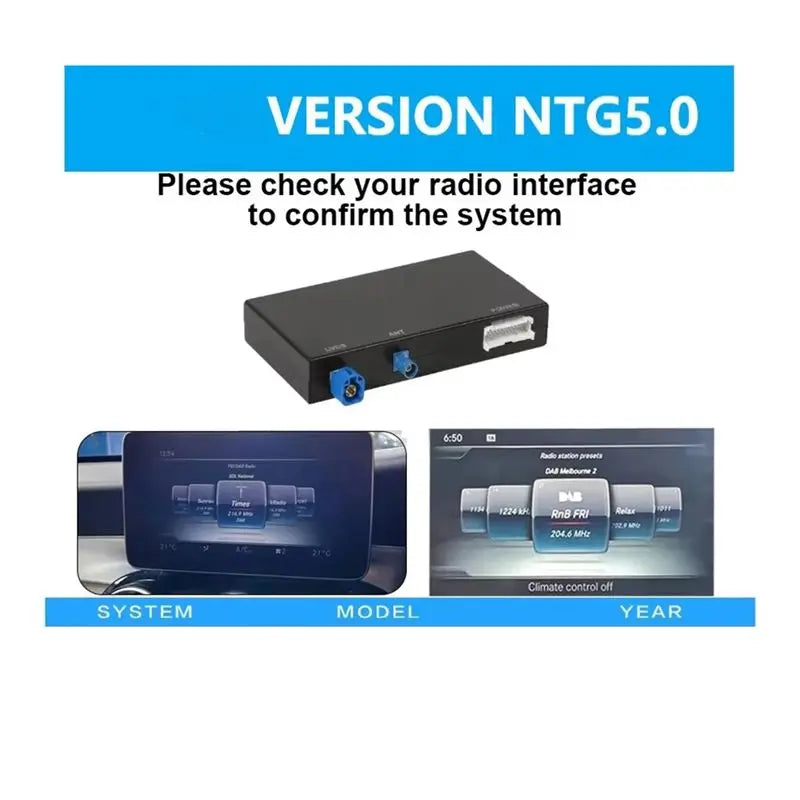 A54K-Wireless For Mercedes C/GLC/S Class W205 W253 NTG5.0 Carplay Module Android Auto Box Car Play Interface System
