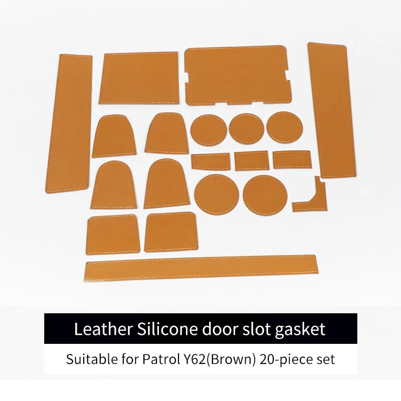 For Nissan Patrol Y62 Water Cup Storage Box Mat Non-Slip Interior Design Accessories Modification Protective Cleaning Pad 2020
