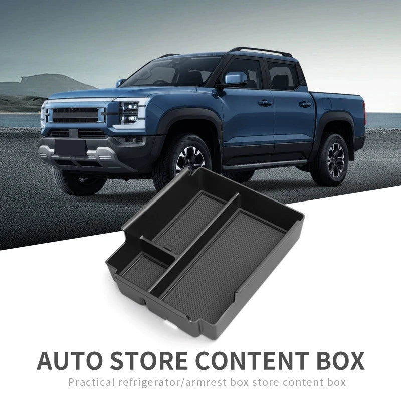 Center Console Storage Box Compatible with BYD 2024 Shark Pickup Truck, Car Organizer Tray for Armrest