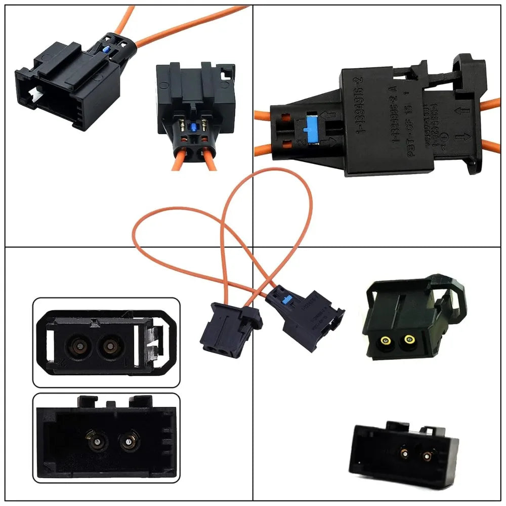 2Pcs MOST Fiber Optic Loop Bypass Female & Male Adapter for Car Radio Audio Mercedes BMW VW Audi Porsche SOS Fix
