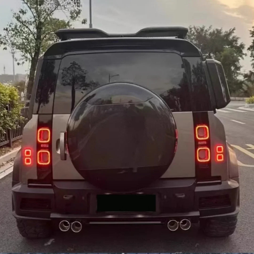 Auto Big Surround Kit For Land Rover Defender 2020-2024 Modified Luman Front Rear Bumper Engine Cover Side Skirt Car Accessories