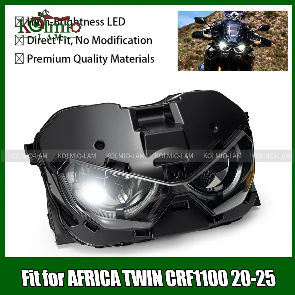 Fit For 2020 - 2025 Honda AFRICA TWIN 1100 CRF1100 Motorcycle Headlight Headlamp CRF 1100 CRF1100L 2024 2023 2022 2021 Light