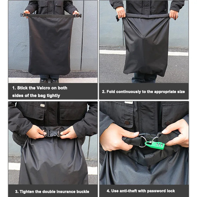 Lightweight Motorcycle Large Capacity Anti-theft Storage Bag For Z750 Z900 ZX-6R Classic 250 Ninja 650 H2 900 Vulcan S Kawasaki