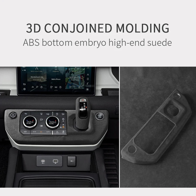 Made of Alcantara Suede Interior Central Gear Lever Console Lid Sheath Shell Cover For Land Rover DEFENDER 2020-2022 Accessories